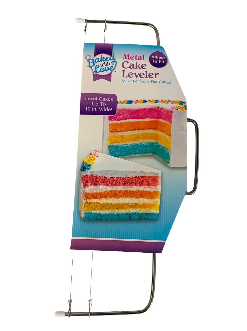 Baked With Love Adjustable Metal Cake Leveler Wire Cutter Baking Tool Up To 10”